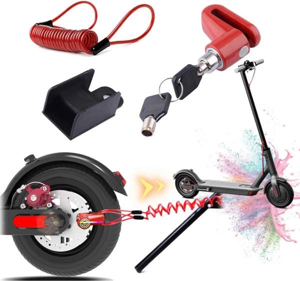Schloss für e Scooter, Roller Scheibenbremse Schloss