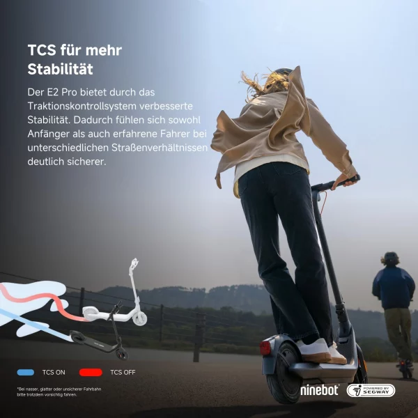 NINEBOT E2 PRO D E-Scooter (10 Zoll, Schwarz) – Bild 3