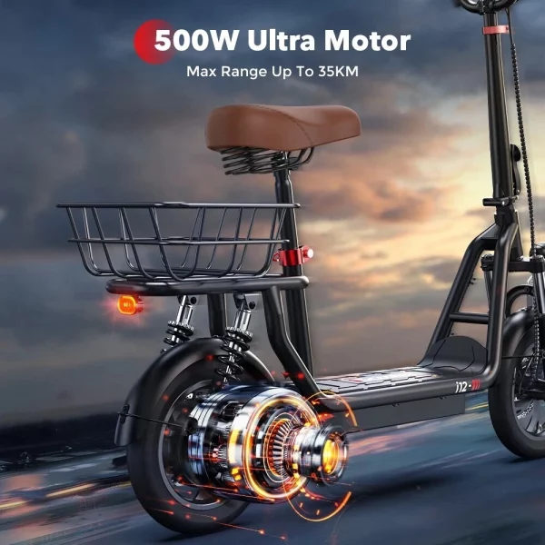 iScooter i12 500W Offroad Elektroroller 12 Zoll City E-Scooter 36V 7.5AH 25KM/H – Bild 8