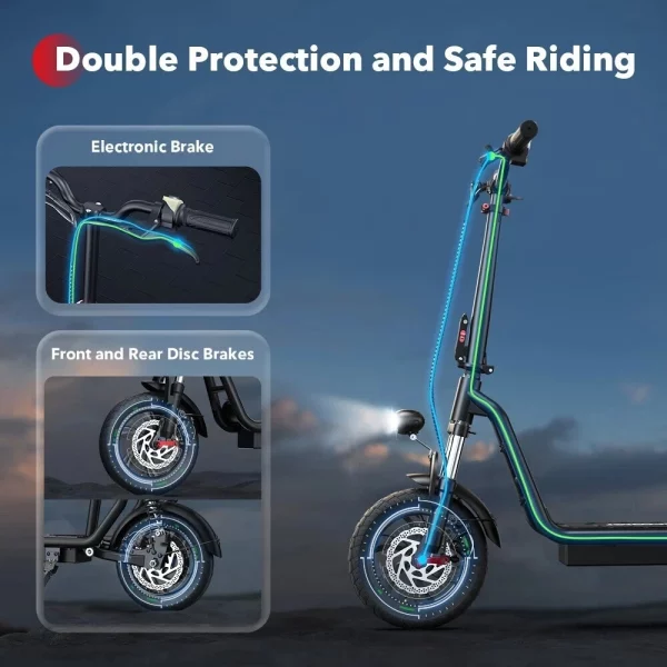 iScooter i12 500W Offroad Elektroroller 12 Zoll City E-Scooter 36V 7.5AH 25KM/H – Bild 9