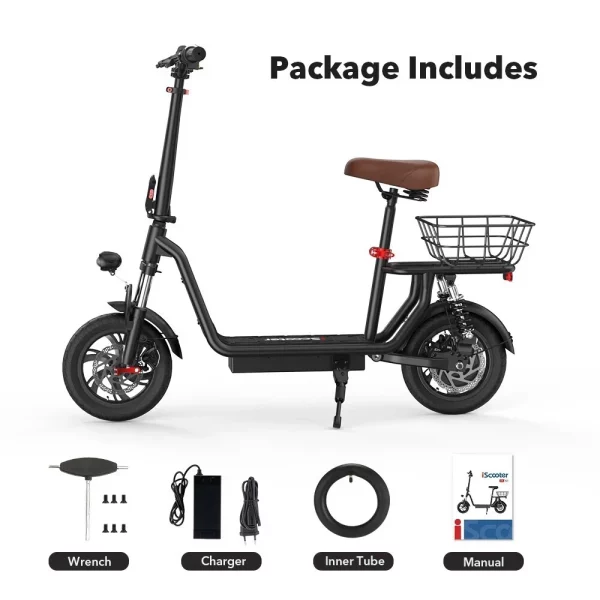 iScooter i12 500W Offroad Elektroroller 12 Zoll City E-Scooter 36V 7.5AH 25KM/H – Bild 4